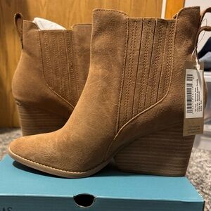 Toms Brown Ankle Booties